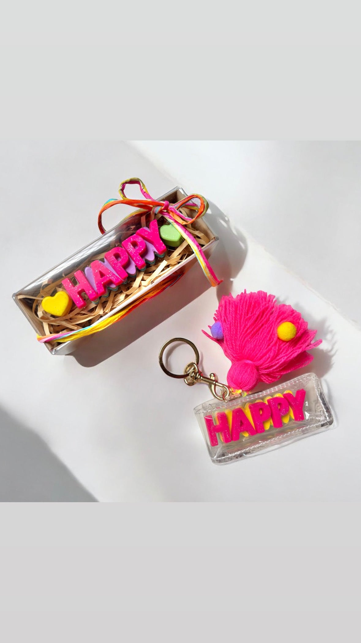 LOVE • HAPPY Plate Crayon with Keychain