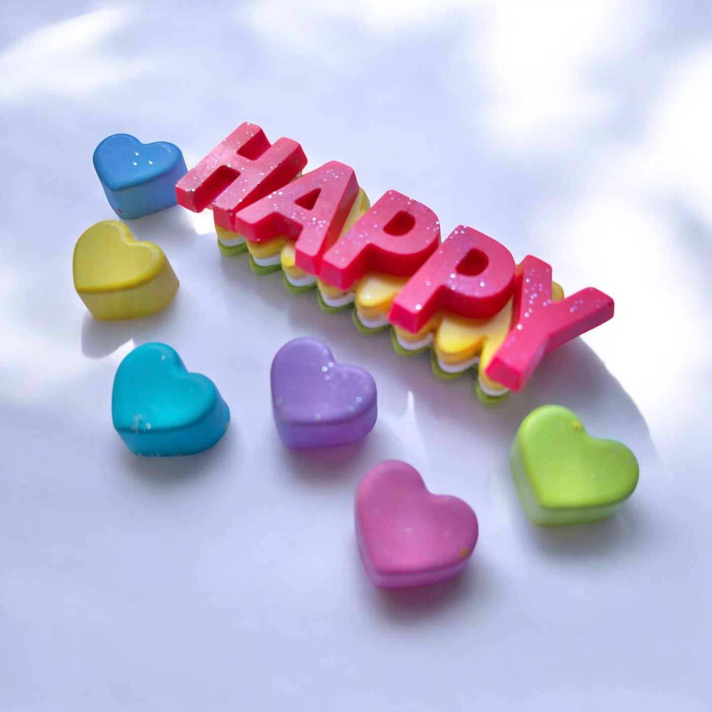 LOVE • HAPPY Plate Crayon with Keychain