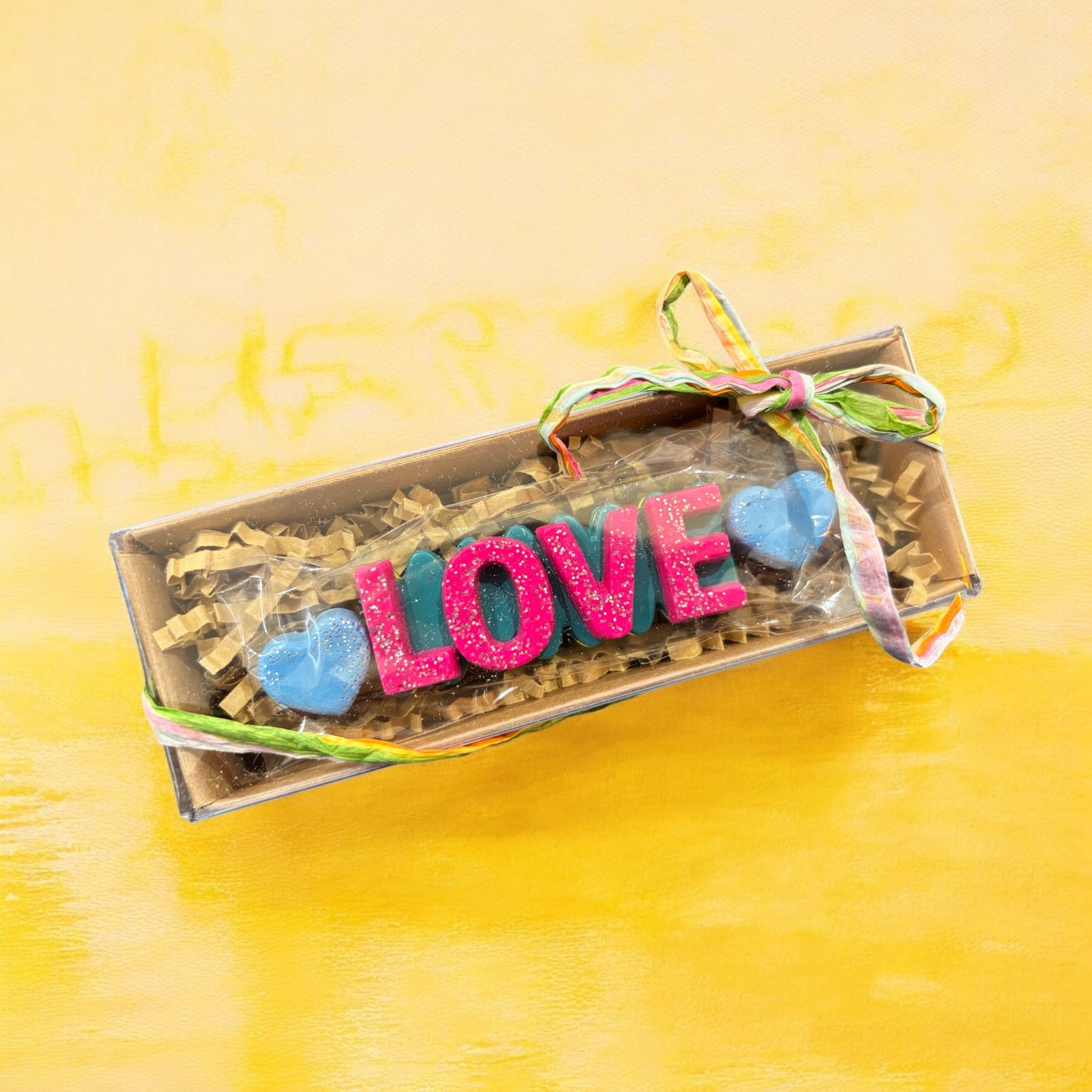 LOVE • HAPPY Plate Crayon with Keychain
