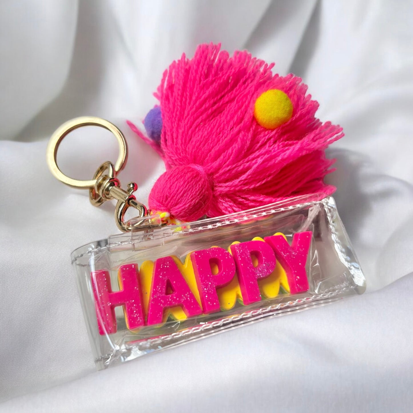 LOVE • HAPPY Plate Crayon with Keychain