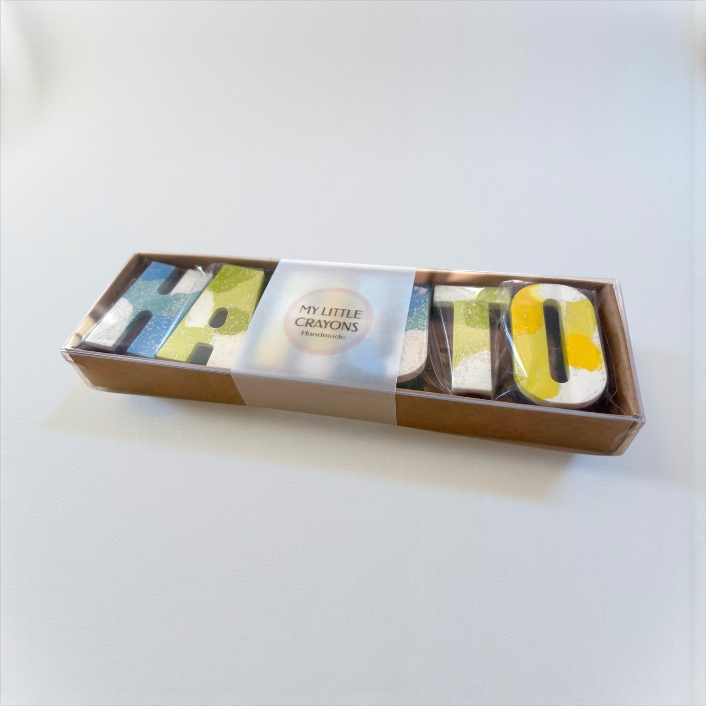 LOVE • HAPPY Plate Crayon with Keychain